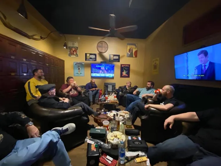 The lounge during a club night