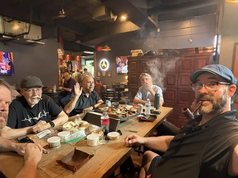 Pipe night around a long table